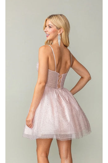 Dancing Queen Dresses DQ-3389 Short Fit-and-Flare Homecoming Dress - Dress