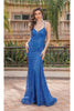 Dancing Queen Dresses DQ-4323 Strappy-Back Long Sequin Prom Dress - Dress