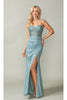 Dancing Queen Dresses DQ-4369 Sheer-Corset Long Glitter Prom Dress - Dress