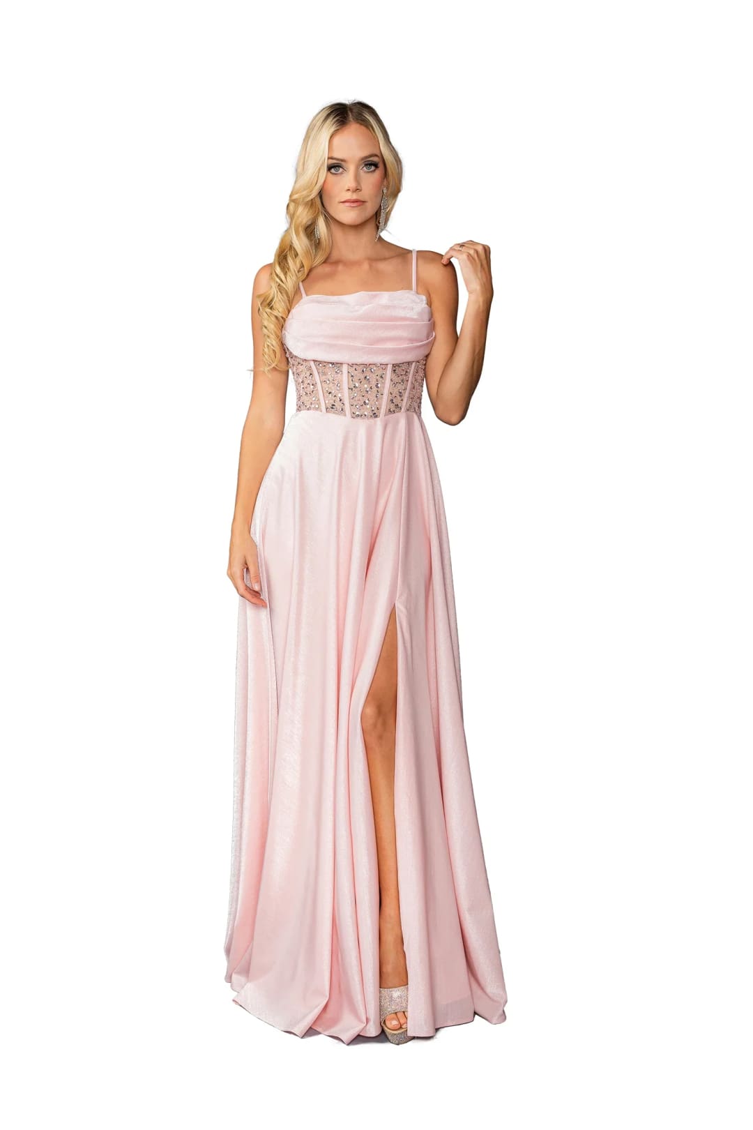 Dancing Queen Dresses DQ-4463 Long Blush Pink Prom Dress - Blush / XS - Dress