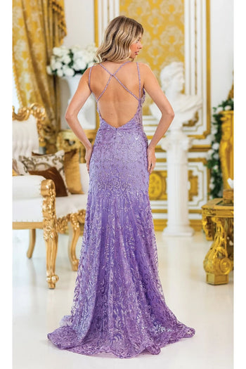 Dancing Queen Dresses DQ-4465 Beaded Long Lilac Prom Dress - Dress