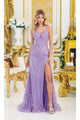 Dancing Queen Dresses DQ-4465 Beaded Long Lilac Prom Dress - Lilac / XS - Dress