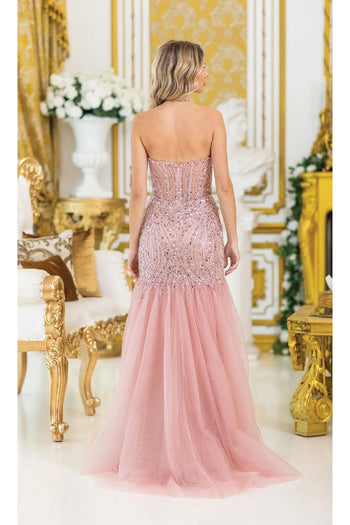 Dancing Queen Dresses DQ-4468 Sequin-Bodice Long Prom Dress - Dress