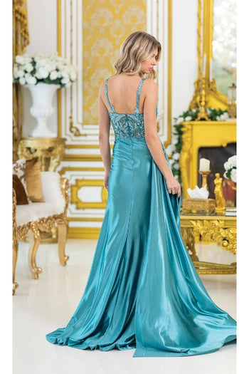 Dancing Queen Dresses DQ-4470 Long Sheer Illusion Prom Dress - Dress
