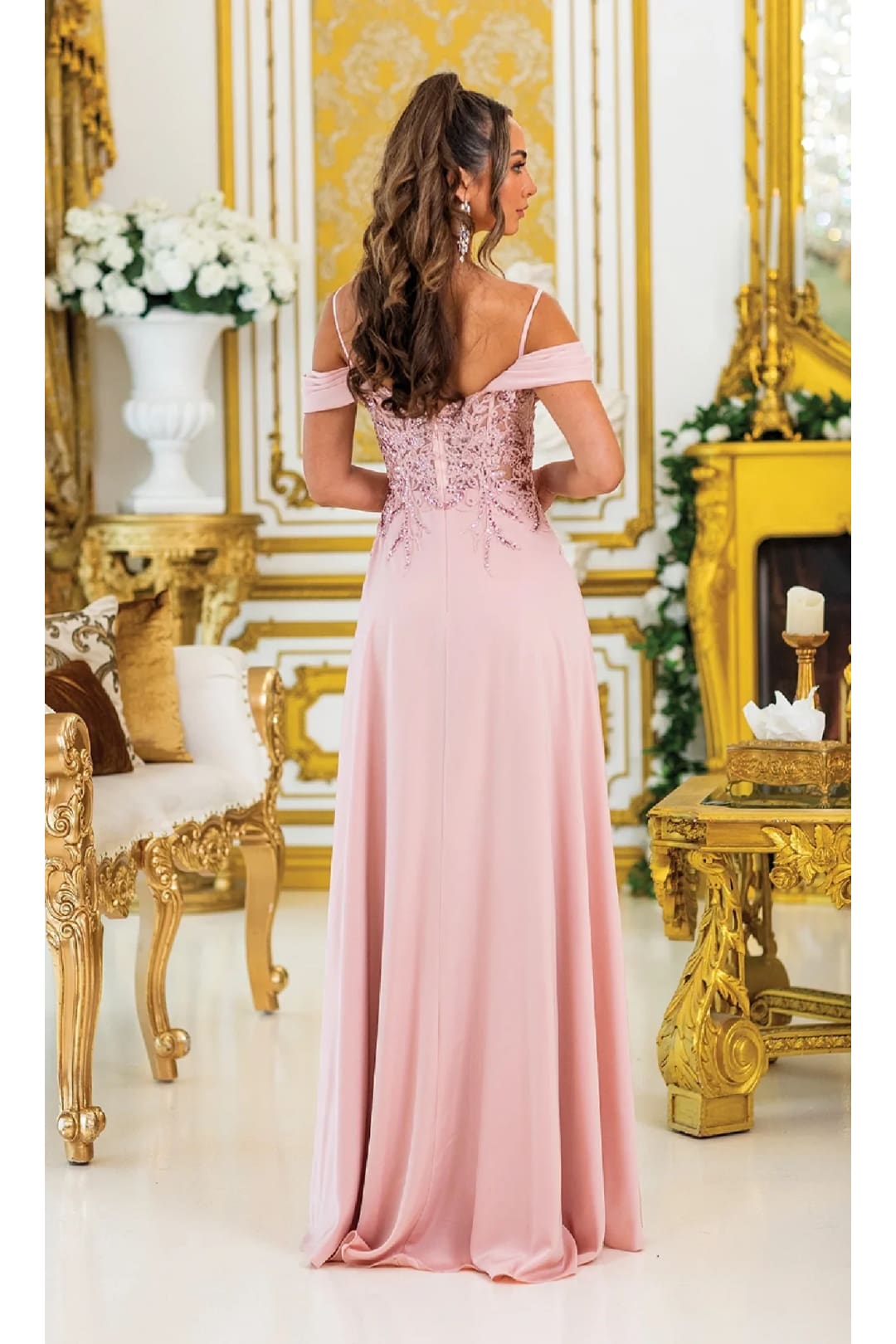 Dancing Queen Dresses DQ-4474 Lace-Corset Long Prom Dress - Dress