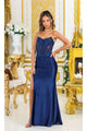 Dancing Queen Dresses DQ-4483 Long Strapless Dress for a Stunning Look - Navy / XS - Dress