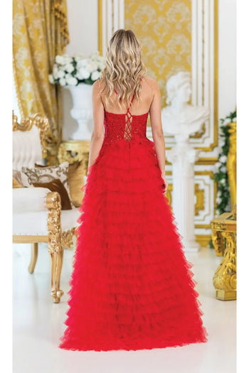 Dancing Queen Dresses DQ-4491 Long Ruffled Prom Ball Gown - Dress