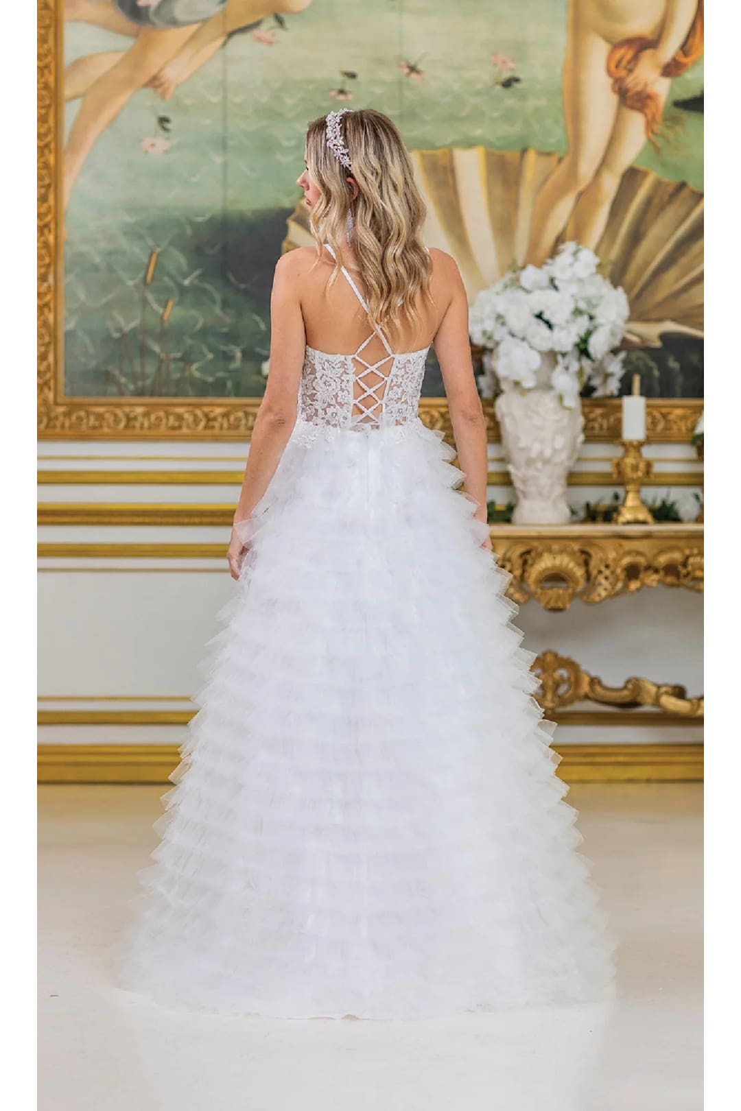 Dancing Queen Dresses DQ-4491 Long Ruffled Prom Ball Gown - Dress