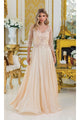 Dancing Queen Dresses DQ-4497 Chic Long Dress for a Timeless Celebration - Champagne / M - Dress