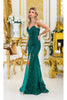 Dancing Queen Dresses DQ-4501 Beaded-Floral Long Prom Dress - Hunter Green / XS - Dress