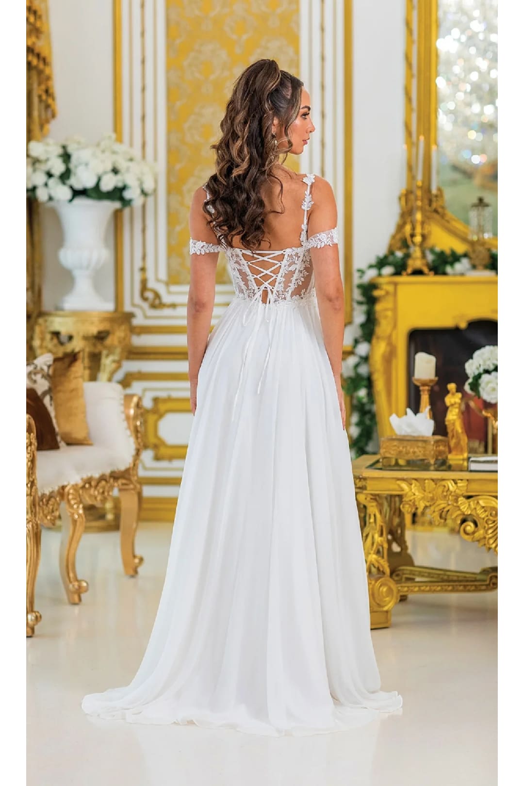 Vestido de novia con escote corazón y cuentas de Dancing Queen DQ4506