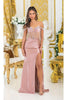 Dancing Queen Dresses DQ-4508 Elegant Long Dress for a Stunning Night - Rose gold / XS - Dress