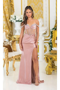 Dancing Queen Dresses DQ-4508 Elegant Long Dress for a Stunning Night - Rose gold / XS - Dress