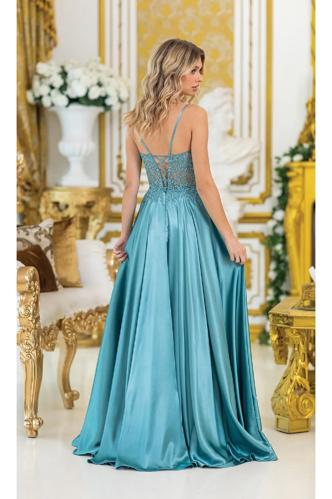 Dancing Queen Dresses DQ-4520 Sheer-Waist Dress for a Glamorous Event - Dress