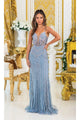 Dancing Queen Dresses DQ-4527 Long Blue Prom Dress Elegant & Chic - Dusty Blue / XS - Dress