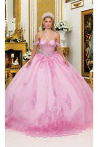 Dancing Queen Dresses DQ-5000 Timeless Quinceañera Elegance - Pink / XS - Dress