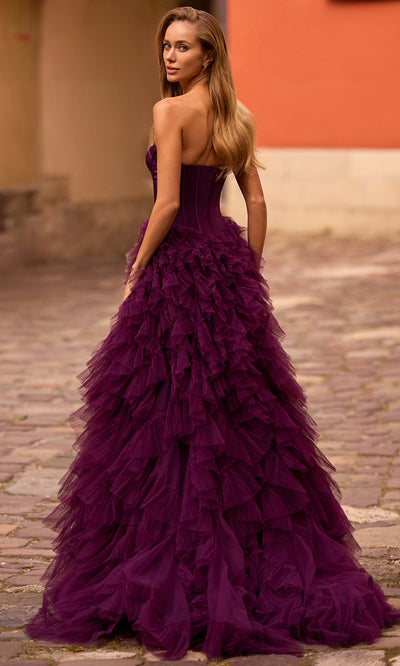 La Femme 32760 Strapless Corset Bodice Prom Gown