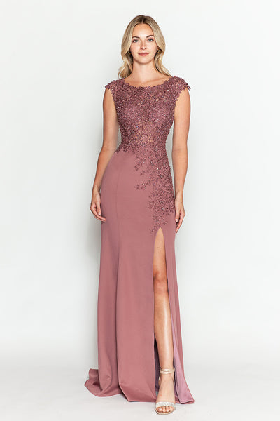 Dark Mauve Wedding Guest Dress Black Tie Formal Gown Plus Size by 8343