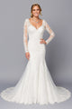 Vestido de novia DeKlaire 492 de corte trompeta y manga larga