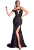 Draped Sash Prom Dress 2025 Elegant Evening Gown - Black / 2 - Prom