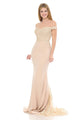 Vestido de sirena con hombros descubiertos, encaje bordado y cola transparente de Lenovia 8134