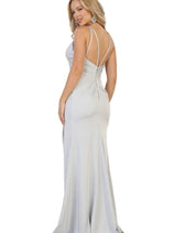 Dusty Rose Bridesmaid Dresses in Satin and Plus Size Gowns by MQ1469