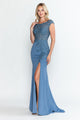 Vestidos de quinceañera azul de mezclilla para mamá, vestidos para madre de los quince, Lenovia 8343