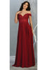 Elegant Formal Embroidered Prom Gown And Plus Size - BURGUNDY / 4