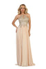 Elegant Pageant Dress - Champagne/Gold / 6
