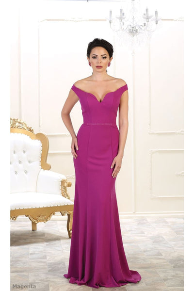 Elegant Wedding Gown - Magenta / 12