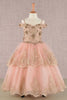 Elizabeth K GK101 Embellished Glitter A-Line Kids Dress - ROSE GOLD / 2
