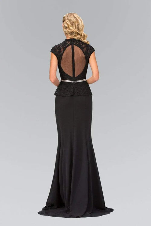 High Neck Cap Sleeve Gown by Elizabeth KGL1421