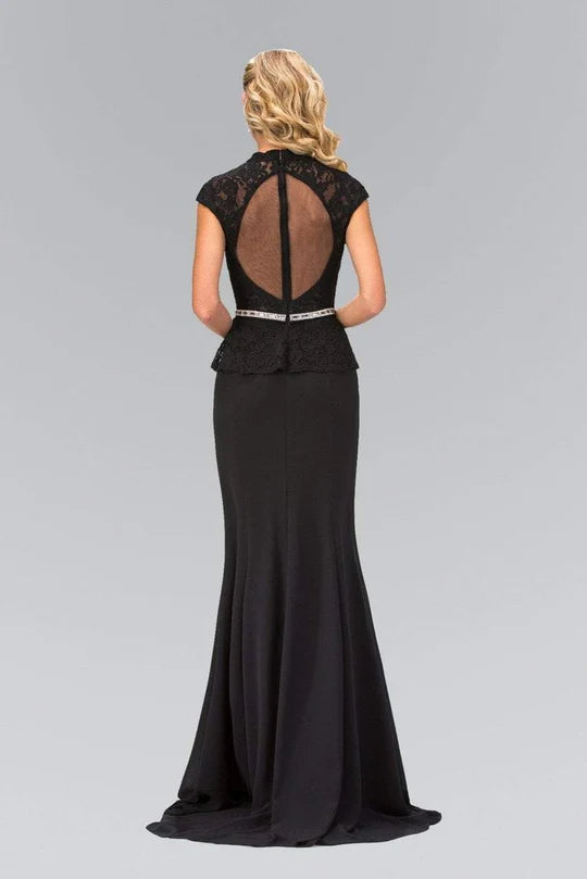 High Neck Cap Sleeve Gown by Elizabeth KGL1421