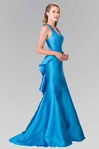 Classy Mermaid Prom Dress - LAS2224 - TURQUOISE / XS