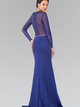 Elizabeth K GL2284 - Long Sleeve Formal Gown with Mermaid Silhouette