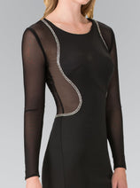Elizabeth K GL2284 - Long Sleeve Formal Gown with Mermaid Silhouette