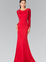 Elizabeth K GL2284 - Long Sleeve Formal Gown with Mermaid Silhouette