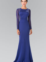 Elizabeth K GL2284 - Long Sleeve Formal Gown with Mermaid Silhouette