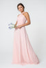 Bridesmaids Long Simple Gown - BLUSH / XS