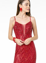 Elizabeth K GL2950 Glitter Sequin Long Mermaid Prom Dress