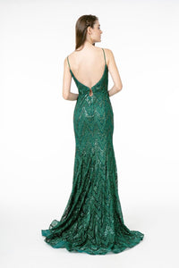 Elizabeth K GL2950 Glitter Sequin Mermaid Prom Gown