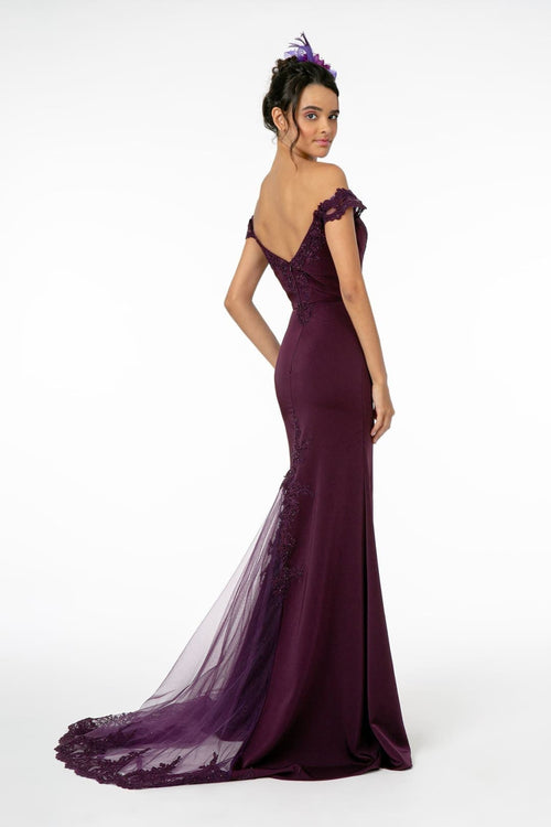 Off The Shoulder Formal Gown - LAS2958