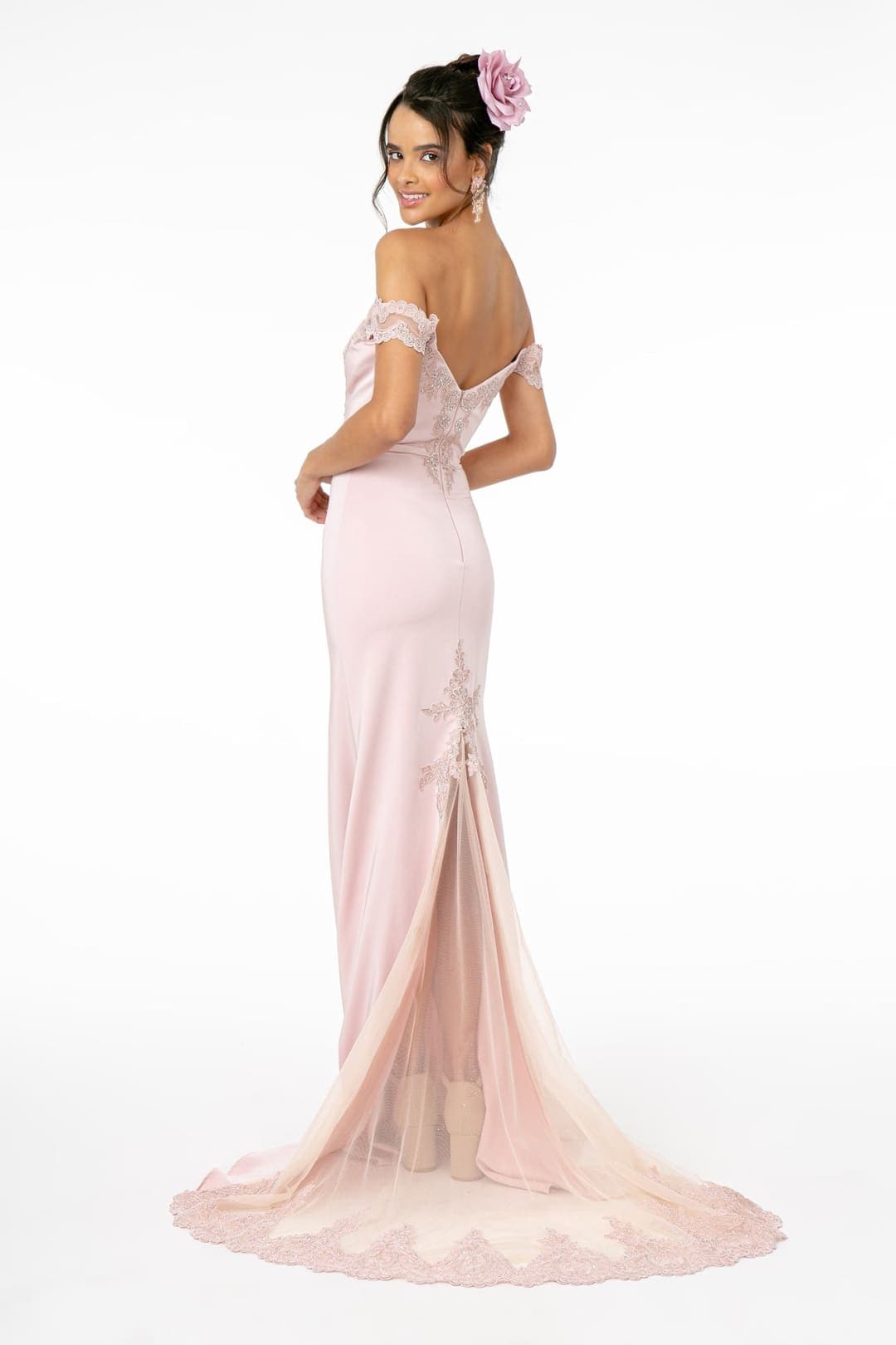 Off The Shoulder Formal Gown - LAS2958