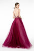 Elizabeth K GL2991 A-Line Mesh Evening Gown