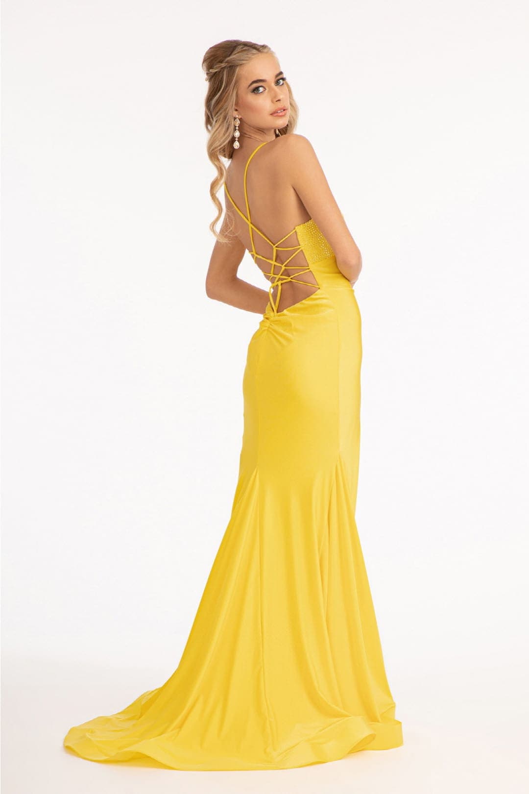 Elizabeth K GL3035 Bodycon Strappy Long Gown - Dresses