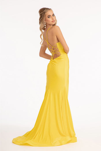 Elizabeth K GL3035 Bodycon Strappy Long Gown - Dresses