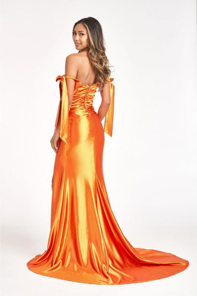 Off Shoulder Satin Mermaid Dress - LAS3059 - Dresses