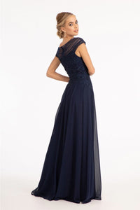 Elizabeth K GL3065 Embellished Chiffon Long Gown - Dresses