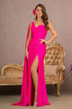 Elizabeth K GL3136 Ruched Side Mermaid Dress - FUCHSIA / XS - Dress