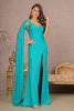 Elizabeth K GL3136 Ruched Side Mermaid Dress - LAKE BLUE / XS - Dress